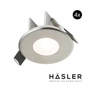 Inbouwspot Häsler Ferrara Incl. Fase Aansnijding Dimbaar 6,8 cm 4 Watt Helder Wit RVS Set 4x