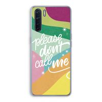 Don't call: Oppo A91 Transparant Hoesje