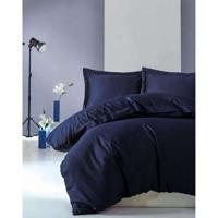Beddengoedset - 1 dekbedovertrek 220 x 240 cm + 2 kussenslopen 60 x 60 cm - 100% katoen satijn - Blauw