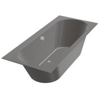 Ligbad Beterbad Xenz Madeira 170x75 cm Inclusief Badpoten Antraciet