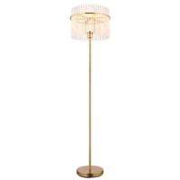 Globo Gouden vloerlampGorley met glas Ø 38cm - 15698SM
