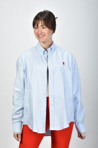 Ami Paris blouse Boxy BFUSH130.CO0031 blauw
