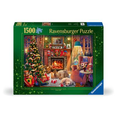 Ravensburger puzzel Kerstavond bij het haardvuur - 1500 stukjes