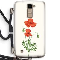 Red poppy: LG K10 (2016) Transparant Hoesje met koord
