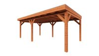Trendhout Overkapping Refter XL 665x400 cm- Plat dak- Onbehandeld lariks Douglas hout- Trendhout