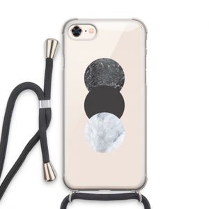 Marmeren cirkels: iPhone 8 Transparant Hoesje met koord