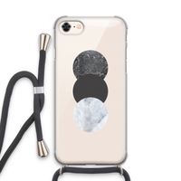 Marmeren cirkels: iPhone 8 Transparant Hoesje met koord Marmeren cirkels: iPhone 8 Transparant Hoesje met koord