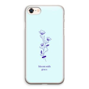 Bloom with grace: iPhone 8 Transparant Hoesje