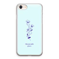Bloom with grace: iPhone 8 Transparant Hoesje