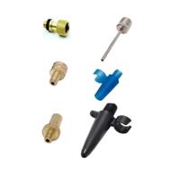 Fietspomp nippelset / verloopnippels - 6 delig - bal - luchtbed - fietsband
