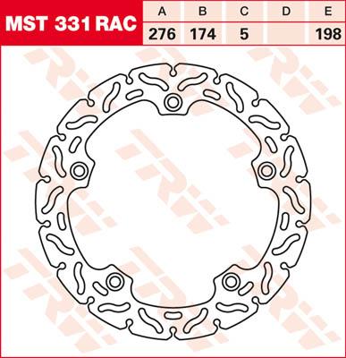 TRW Remschijf, remschijven voor de moto, MST331RAC