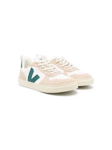 VEJA Kids baskets V-10 en cuir artificiel - Tons neutres