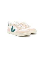 VEJA Kids V-10 faux-leather low-top sneakers - Tons neutres - thumbnail