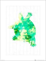 Kunstdruk Seaside Turtle Green 24x30cm