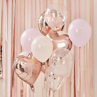 Ballonnenbundel  Blush en Rosegoud - thumbnail