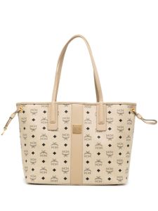 MCM sac cabas Liz médium à motif monogrammé - Tons neutres