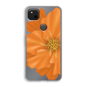 Orange Ellila flower: Google Pixel 4a Transparant Hoesje