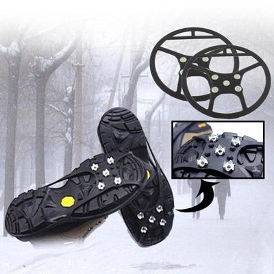 Ronde vorm Magic Spike anti-slip zolen Crampon (2 stuks in een verpakking de prijs is voor 2 stuks) (zwart)