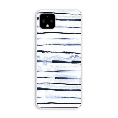 Ink Stripes: Pixel 4 XL Transparant Hoesje