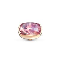 Melano Twisted Circular Steentje Crystal Maroon Rosé - thumbnail