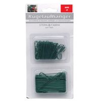 Kerstbalhaakjes/kerstboomhaakjes - 600x stuks - groen - 3,5 en 6 cm