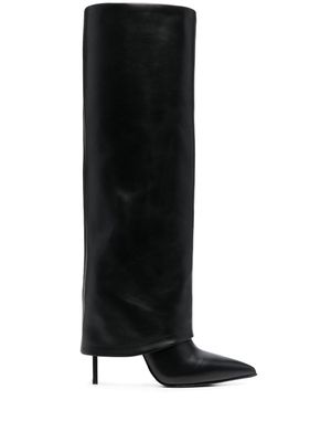 Le Silla bottes en cuir à talon 120 mm - Noir