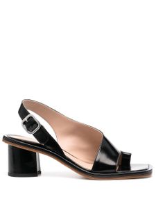 Scarosso sandales Jill en cuir verni - Noir