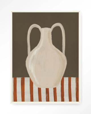 Urban Cotton Wandkleed 'Vivid Vase 06' 145 x 190cm in Floating Frame - off white