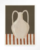 Urban Cotton Wandkleed 'Vivid Vase 06' 145 x 190cm in Floating Frame - off white