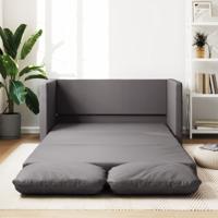 Slaapbank vloermodel 2-in-1 112x174x55 cm kunstleer grijs