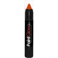 Face paint stick - neon oranje - UV/blacklight - 3,5 gram - schmink/make-up stift/potlood   - - thumbnail