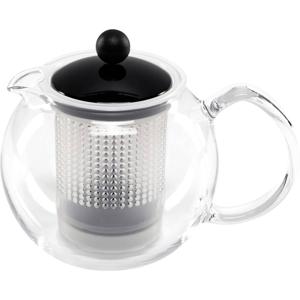 bodum ASSAM F/PLST 0.5 Liter Theekoker Transparant, Zwart