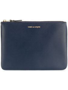 Comme Des Garçons Wallet portefeuille en cuir à logo imprimé - Bleu