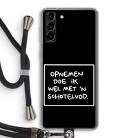 Schotelvod: Samsung Galaxy S21 Plus Transparant Hoesje met koord