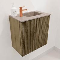 Toiletmeubel Mondiaz Joya Dlux | 40 cm | Meubelkleur Dusk | Faye wastafel Saba Wasbak Rechts | 1 kraangat