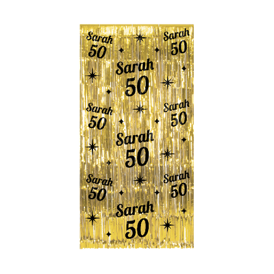 Classy feestgordijn Sarah 50 Jaar Goud