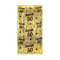 Classy feestgordijn Sarah 50 Jaar Goud - thumbnail