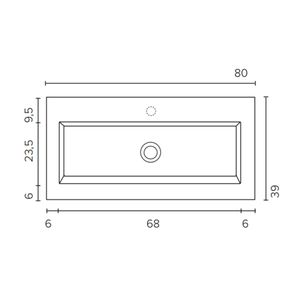 Badmeubelset BWS Salt 100x39cm Greeploos 2 Lades Met Wastafel 2 Kraangaten Ice White