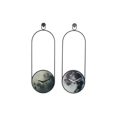 Muurklok DKD Home Decor Kristal Grijs Ijzer (20 x 4.5 x 60 cm) (2 pcs)