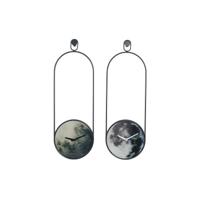 Muurklok DKD Home Decor Kristal Grijs Ijzer (20 x 4.5 x 60 cm) (2 pcs)