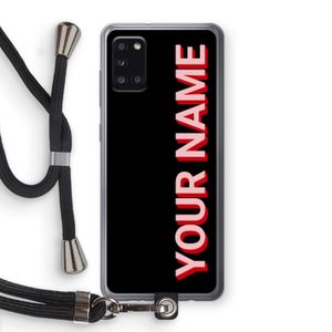 Namecase: Samsung Galaxy A31 Transparant Hoesje met koord