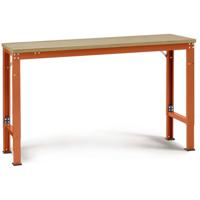 Manuflex AU7015.2001 Werk achtergrond tafel universele speciale met multiplex plaat, bxdxh = 1000 x 800 x 722-1022 mm Rood-oranje (RAL 2001) - thumbnail