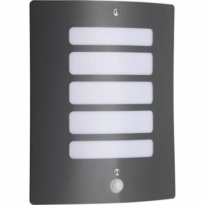 Wandlamp Brilliant Todd Buitenkant Bewegingsdetector Antraciet Metaal 60 W E27