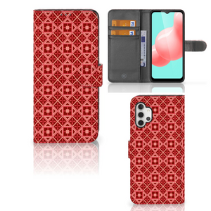 Samsung Galaxy A32 5G Telefoon Hoesje Batik Rood