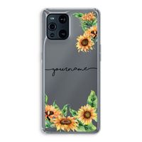 Zonnebloemen: Oppo Find X3 Transparant Hoesje