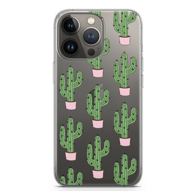 Cactus Lover: iPhone 13 Pro Transparant Hoesje