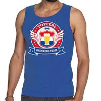 Blauw Toppers drinking team tankop / mouwloos shirt heren