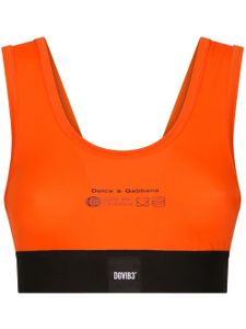 Dolce & Gabbana DGVIB3 haut crop à logo imprimé - Orange