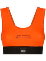 Dolce & Gabbana DGVIB3 haut crop à logo imprimé - Orange