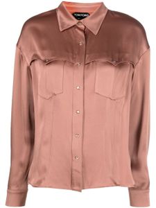 TOM FORD Western-style satin shirt - Rose